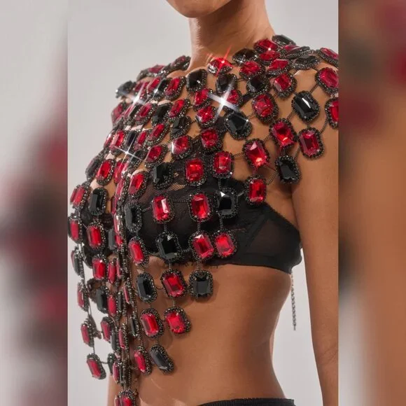 Ruby Rhinestone Blouse - Picture 4 of 5